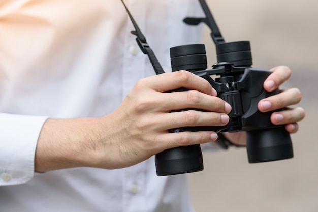 Hand held binoculars