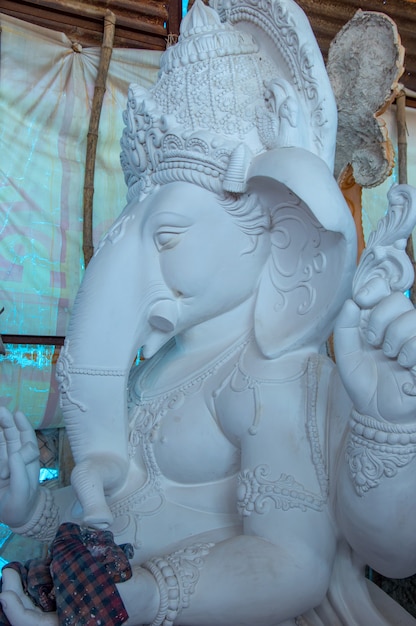 Hand of Hindu God Ganesha during the festival