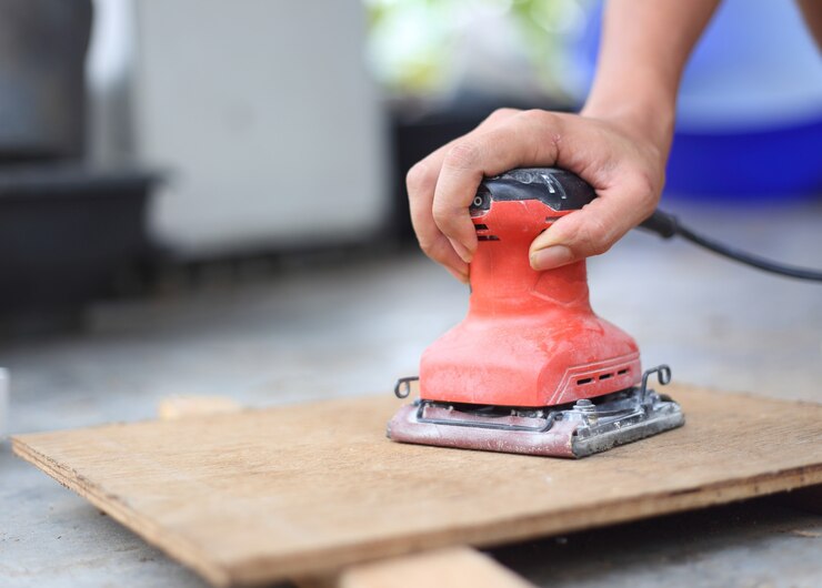 Hand hold machine sanding polishing wood