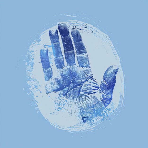 Hand Holding Blue Object