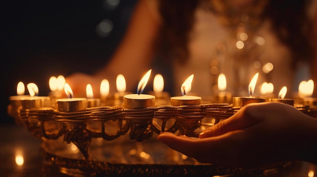 рука, держащая зажженную свечу