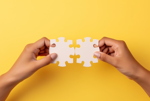 hand holding a puzzle piece