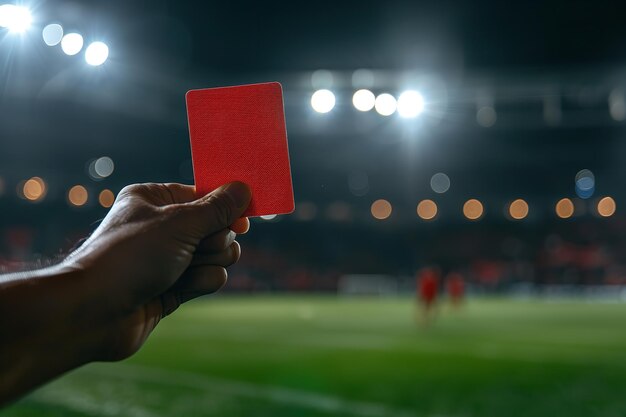 Photo a hand holding a red card that says  card