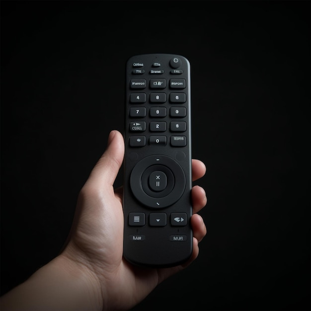 Hand Holding a Remote Control