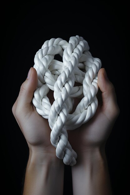 hand holding a rope