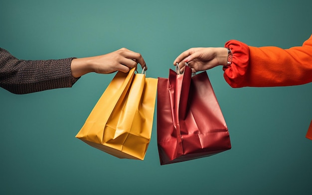 Hand Holding Shopping Bags