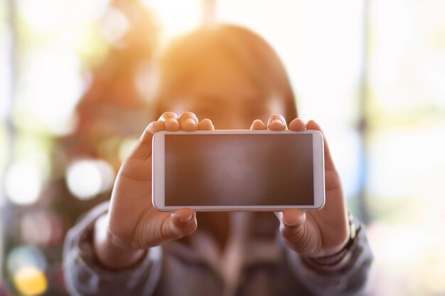 Foto telefono intelligente in mano