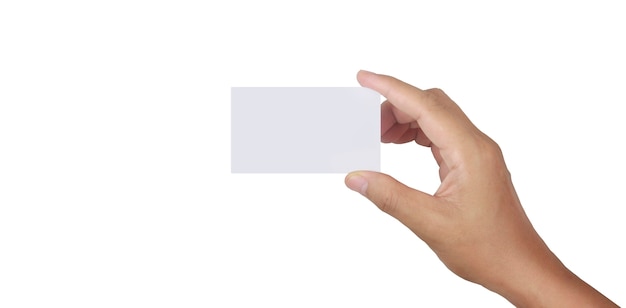 Hand holding a virtual card with your