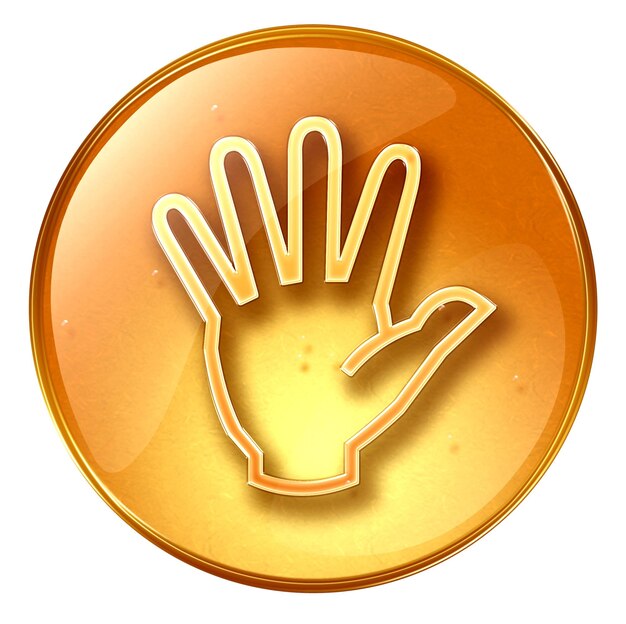 hand icon yellow