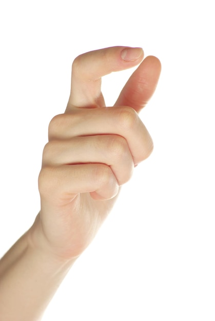 Hand isolated on a white background