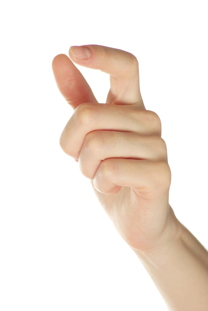 hand isolated on a white background