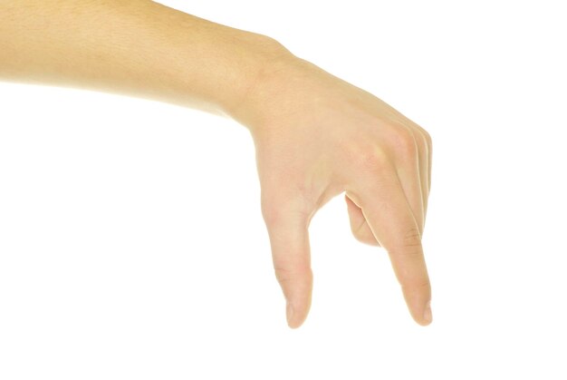 Hand isolated on a white background