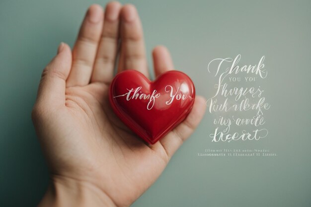 Hand lettered thank you nurses with heart ar c