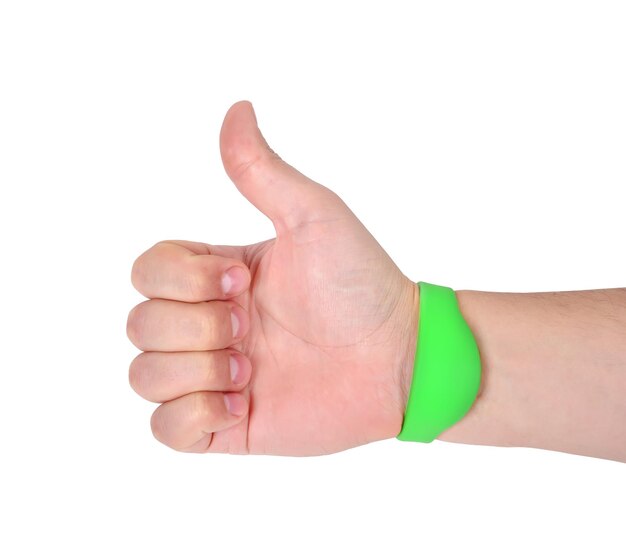 Foto hand met rfid-armband