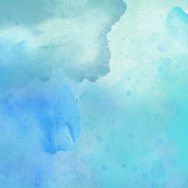 Hand painted abstract blue wallpaper in watercolor background