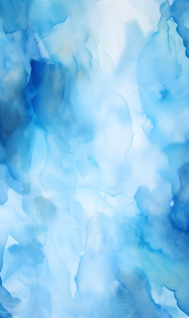 Hand painted abstract blue watercolor background