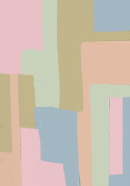 Ручная Роспись Абстрактные Современные Пастельные Цветные Блоки Середины Века Современное Искусство Фона