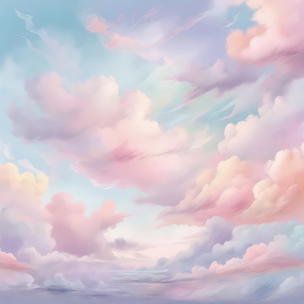 Hand Painted Anime Style sky