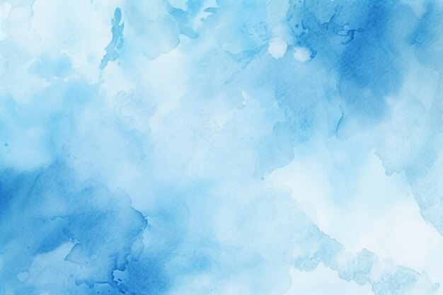Photo hand painted blue watercolor background