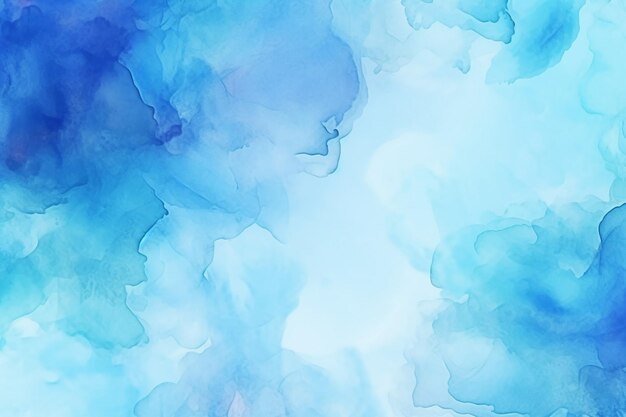 Hand painted blue watercolor background