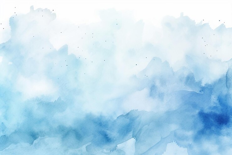 Photo hand painted blue watercolor background