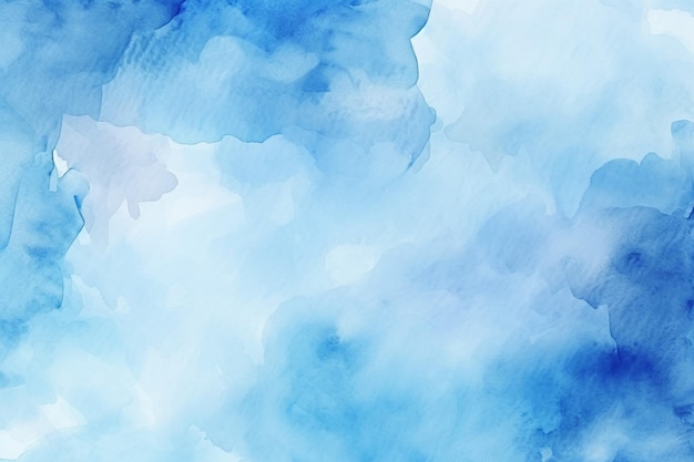 Photo hand painted blue watercolor background