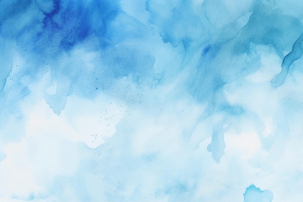 Photo hand painted blue watercolor background