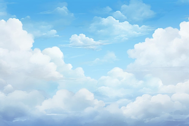 Hand painted cloudy sky background