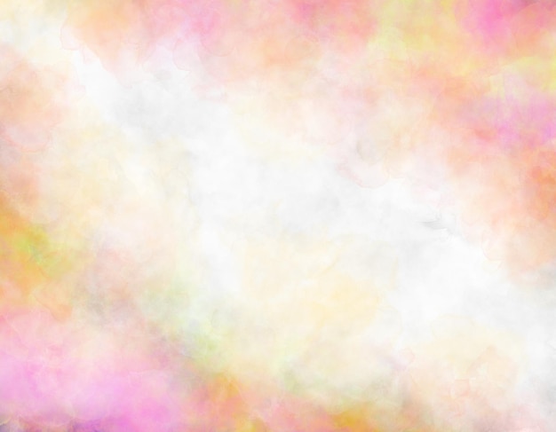 Hand painted colorfull watercolor background with sky and clouds 3