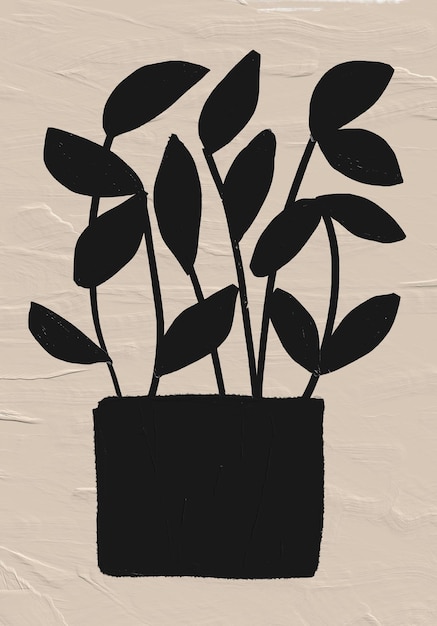 hand painted floral modern art black flower aesthetic canvas print home decor