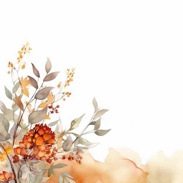 hand painted fresh flowers background