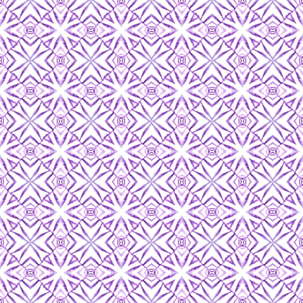 Hand painted tiled watercolor border Purple cute