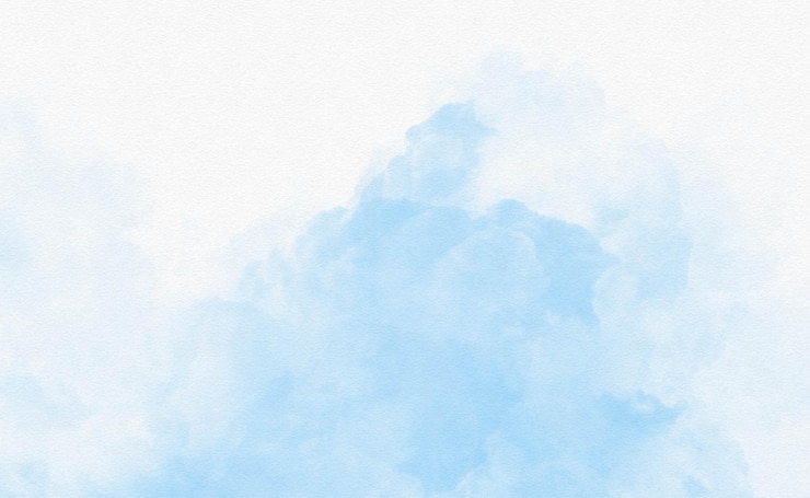 Photo hand painted watercolor blue background