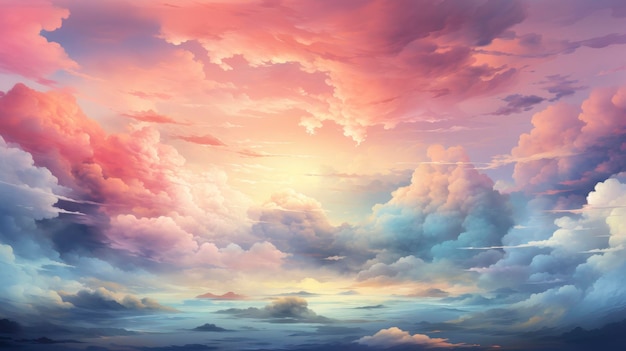 Hand Painted Watercolor Pastel Sky Background 1353 Background ImageDesktop Wallpaper Backgrounds Hd