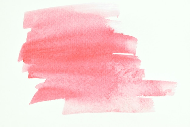 Hand painted watercolor strokes on white paper background