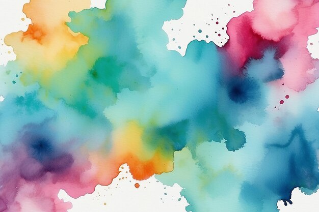 Hand painted watercolor texture colorful watercolor background