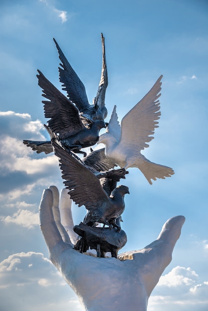 Hand of Peace sculpture in Kusadasi, Turkey