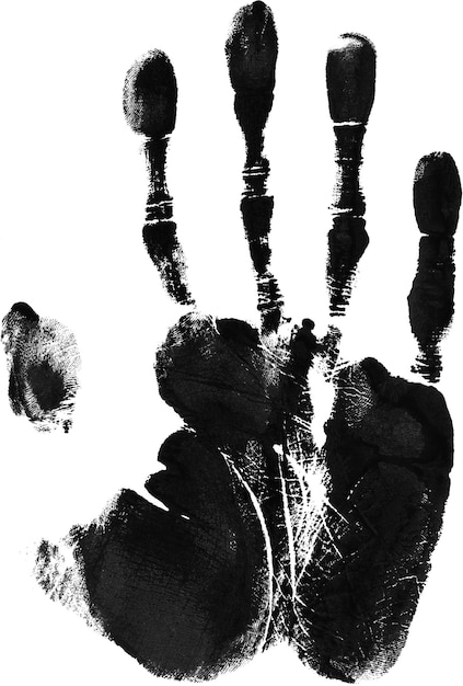 A hand print with the number 3 on it