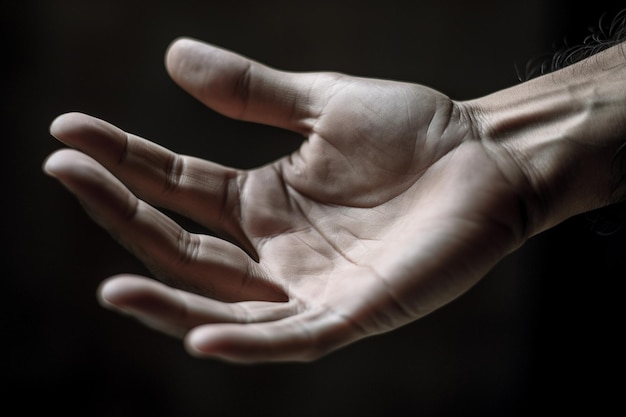 A hand reaching out for help mental health