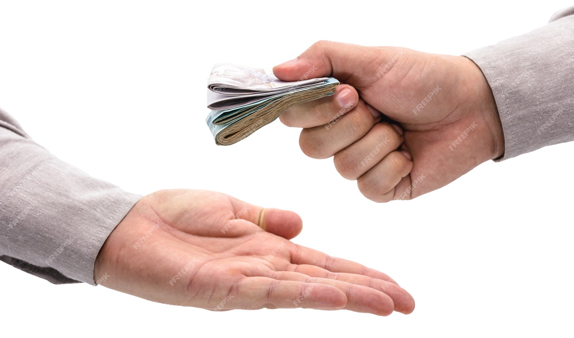 Premium Photo | receiving payment another hand, bank transaction, payment, prize or financial aid, brazilian money