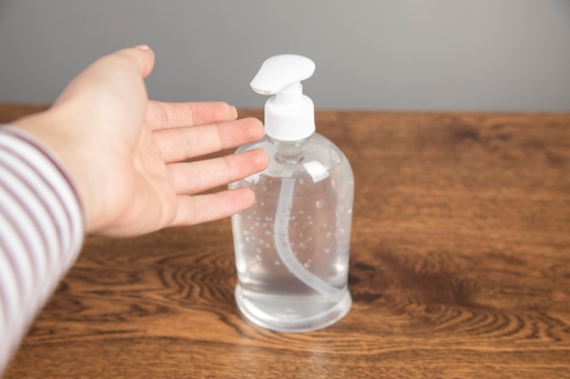 Hand sanitizer alcohol gel rub clean hands