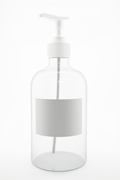 hand sanitizer bottle with a label