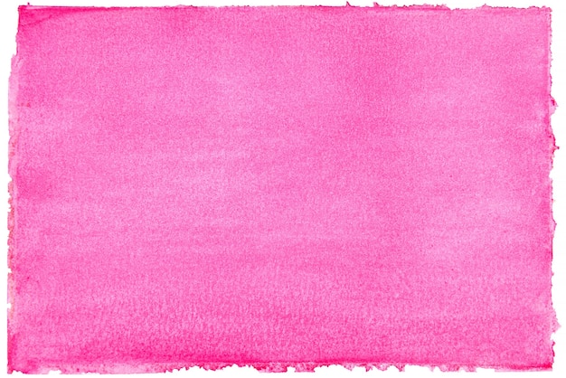 Hand schilderij roze of magenta Toon aquarel op witte achtergrond