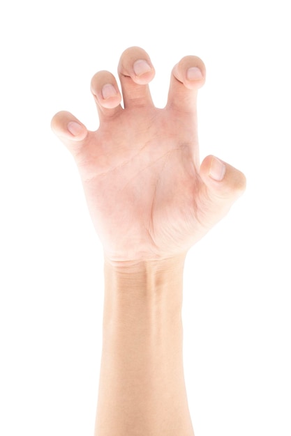 Hand scratching, Isolated on white background, Clipping path Included.