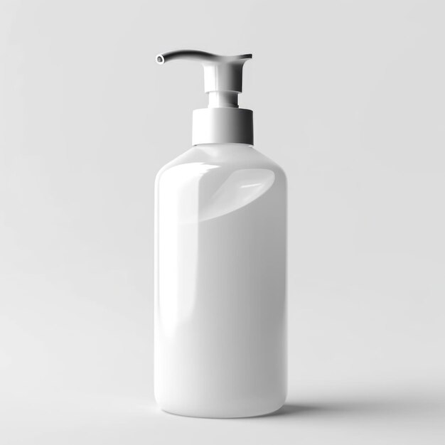 Photo hand soap pump bottle mockup isolated generative ai