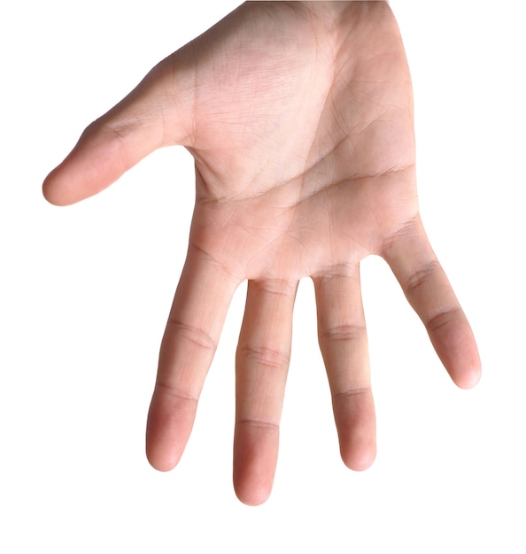 Hand symbol that means five