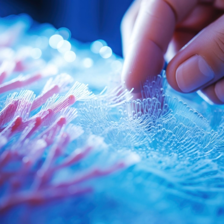 Photo hand technology science finger