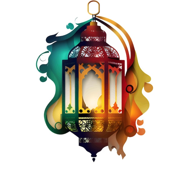 hand tekenen arabische lampen islamitische stijl