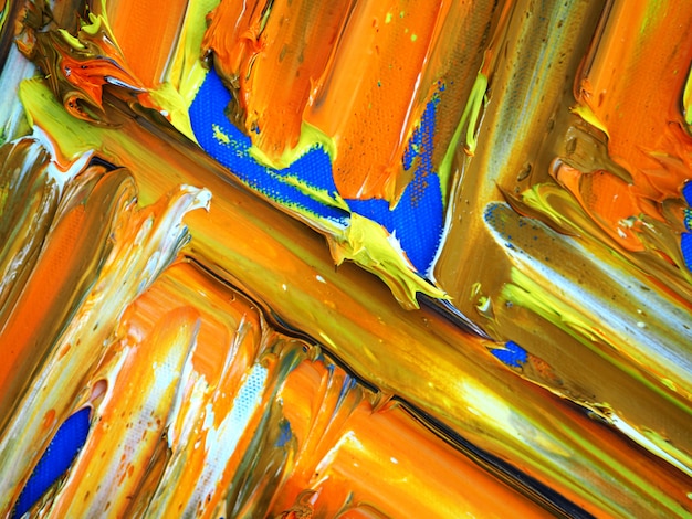 Hand tekenen kleurrijke olieverfschilderij multi kleuren abstracte achtergrond en textuur.