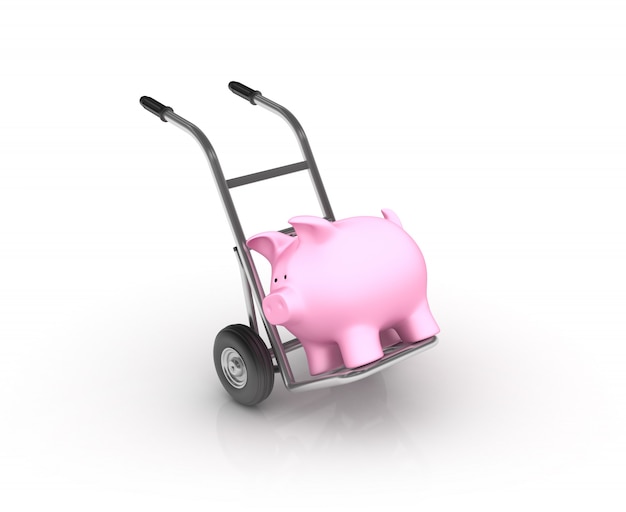 Hand Truck with Piggy Bank